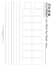 printable blank name writing practice worksheet page 3