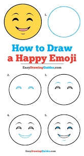 How To Draw Emojis Happy Emoji Really Easy Drawing Tutorial Emoji Drawings Easy Drawings Happy Face Drawing
