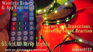 Nexillumi 65 6 Led Strip Lights Controlled Via Remote App Or Control Box Lighting Voice Themes Youtube