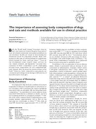 She's funny, spunky, and is always ready to party. Pdf The Importance Of Assessing Body Composition Of Dogs And Cats And Methods Available For Use In Clinical Practice