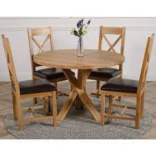 | oberto expandable dining table solid oak with veneer faceted base. Oregon Round Oak Dining Table With 4 Berkeley Oak Chairs Oak Furniture King