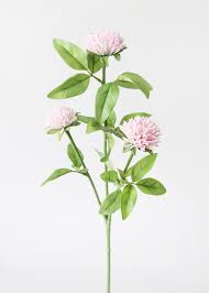 The famous trefoil leaves are collected by wood mice and are one of the foodplants of the common blue butterfly; Shop Artificial Wildflowers At Afloral Com Clover Spray In Pink