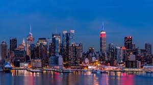 New York Panorama Reflection Skyscrapers Lights City Night Hd Pictures New York Wallpaper Digital Art Photography City Wallpaper