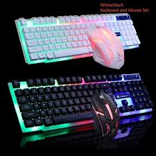 Willstar White Black New Glowing Keyboard And Mouse Set Or Only Keyboard Usb Keyboard Usb Mouse Glow Game Suite Walmart Com Walmart Com