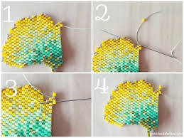Tissage Miyuki Feuille De Ginkgo En Brick Stitch Petit Bout De Chou Art Lie Aux Perles Art Perle Perles Diy