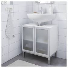 Lillangen Waschbeckenunterschrank 2 Turen Weiss Aluminium Ikea Waschbeckenunterschrank Kleines Bad Dekorieren Ikea Lillangen