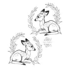 By Essi Tattoo Essi Tattoo Avalka Shop Moderntattoodesigns Click To See More Animal Drawings Deer Sketch Animal Sketches