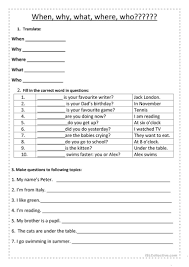 Wh Questions Worksheet Free Esl Printable Worksheets Made By Teachers This Or That Questions Wh Questions Worksheets Wh Questions