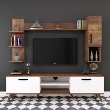rani a5 duvar rafli kitaplikli tv unitesi duvara monte dolapli modern ayakli tv sehpasi beyaz ceviz m25 tv room design tv cupboard design tv unit decor