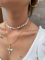Pearl Cross Necklace Design