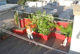 Sitzbank Bepflanzung Sichtschutz Auf Der Dachterrasse Dachterrasse Dachterrassengestaltung Bepflanzung