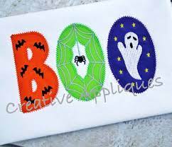 Boo Halloween Digital Machine Embroidery Applique Design 4 Etsy In 2020 Halloween Applique Machine Embroidery Applique Boo Applique