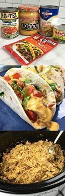 Slow Cooker Queso Chicken Tacos Food Recipes Cooker Recipes