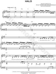 Beyonce Halo Sheet Music In A Major Transposable Download Print Sheet Music Beyonce Songs Piano Chords Chart