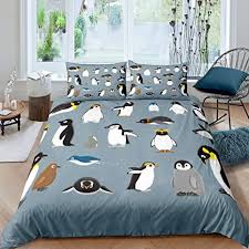 Shop our amazing collection of bedding online and get free shipping on $99+ orders in canada. Amazon Com Erosebridal Penguin Bedding Set Antarctic Animals Duvet Cover For Kids Boys Girls Cartoon Style Comforter Cover Twin Size Winter Theme Bedspread Cover 2 Pcs With 1 Pillow Case Dark Blue Home
