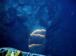 Lava Hardening And Breaking Under Water Volcano Underwater Lava
