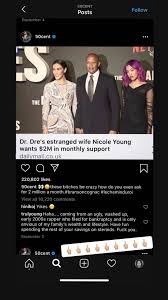 Dre has slipped into a messy divorce with estranged wife, nicole young, forcing him to fire back at her gaudy spousal support request. Dr Dre S Daughter Tells 50 Cent F K You After He Talked About Her Mom Nicole Young