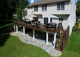 I wouldn't recommend composite decking on ground level decks under 36. Elevated Deck Designs Safety Features For Above Ground Decks