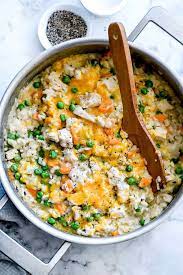 Creamy Chicken And Rice Casserole One Pot Recipe Foodiecrush Com