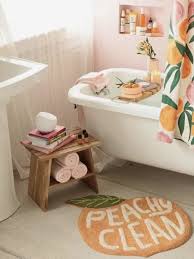 The Little Table Especially Is Oddly Proportioned The Items On Top Make It Feel Smaller And Who Wants To Grab Their Bathroom Themes Kids Bathroom Pink Walls