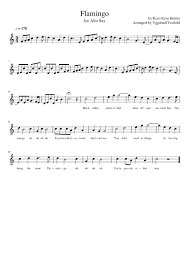 Kero Kero Bonito Flamingo For Alto Saxophone Sheet Music For Saxophone Alto Solo Musescore Com