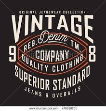 Vintage Denim Typography T Shirt Graphics Vectors Vintage Denim Tisort Modelleri Baski