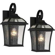 John timberland casa seville traditional outdoor light. John Timberland Traditional Outdoor Wall Lights Fixture Set Of 2 Carriage Style Textured Black 15 Clear Seedy Glass For House Target