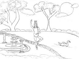 Origins swan lake is a ballet composed by tchaikovsky in the year 1875. Swan Lake Ballet Coloring Pages