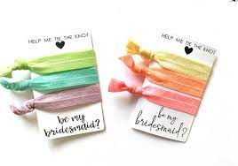 Customized Bridesmaid Hair Tie Cards Pick Your Own Color Hair Etsy In 2021 Bridesmaid Hair Ties Bridesmaid Proposal Card Bridesmaid