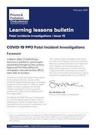 Prisons and Probation Ombudsman publishes first analysis of COVID-19 death  investigations | Prisons & Probation Ombudsman