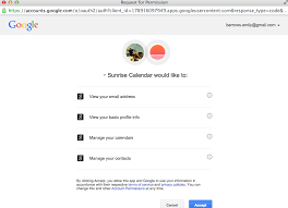 Sunrise Connect Google Accept Terms Terms Of Service Sunrise Calendar Coding
