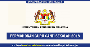 Jawatan kosong guru sandaran tidak terlatih. Jawatan Kosong Guru Ganti Sekolah 2018