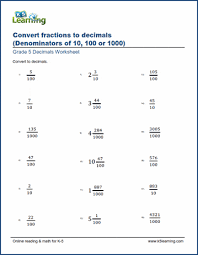 Get free equivalent fractions k5 learning now and use equivalent fractions k5 learning immediately to get % off or $ off or free shipping. Worksheets Convert Fractions To Decimals Denominator 10 100 1000 K5 Learning