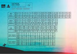 Reef Sandals And Flip Flops Size Charts Jelly Fish Surf Shop