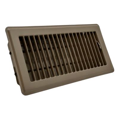 Installerstore > Metal Floor Registers > Brown Floor Register - Vent Cover with Adjustable Damper