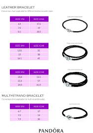 leather pandora jewelry in 2019 bracelet size chart