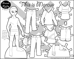 Raggedy ann doll coloring page. A New Paper Doll Man For Marisole Monday Friends Pappersdocka Malarbok Arbete