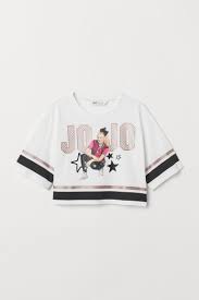 I'm jojo, all i talk about it how excited i am to go on tour! Baumwollshirt Mit Druck Weiss Jojo Siwa Kids H M De