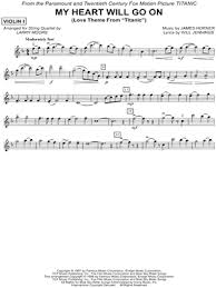My Heart Will Go On Violin 1 String Quartet From Titanic Sheet Music In F Major Download Print Sku Mn0139750