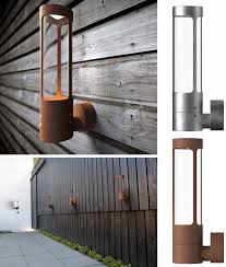 Where interior wall sconces work best. Modernistic Tall Slim Exterior Led Wall Light Corten Or Galvanised Finish
