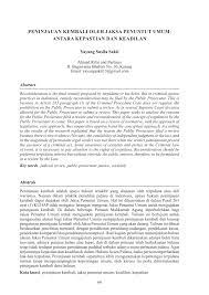 Check spelling or type a new query. Pdf Peninjauan Kembali Oleh Jaksa Penuntut Umum Antara Kepastian Dan Keadilan