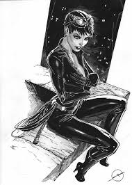 Black And White Comic Book Art Catwoman Comish By Nebezial Deviantart Com On Deviantart Batman And Catwoman Catwoman Cosplay Comic Books Art