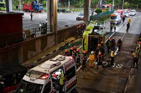 Lianhe zaobao reported that the bus is believed to have been hit by another bus causing it to roll over a divider and fall over according to bukit batok mp murali pillai, the accident occurred as one bus was pulling into the interchange while the other bus was pulling out. 7fbjzeabu3s63m