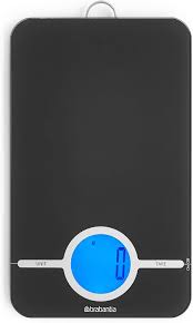 Brights electronic glass bathroom scales blue. Brabantia 122644 Tasty Digital Kitchen Scales Dark Grey Amazon Co Uk Kitchen Home