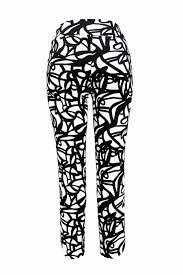 Scribble Petal Slit Up Pants