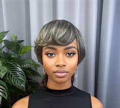 6 Inch human hair pixie cut wig