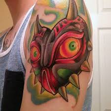 Please call the shop with any inquiries 50 Majora S Mask Tattoo Designs For Men The Legend Of Zelda Ideas