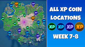 All xp coins location week 7 in fortnite chapter 2 season 5. All Xp Coins In Fortnite Chapter 2 Season 5 Week 7 8 Green Blue Purple Gold Youtube