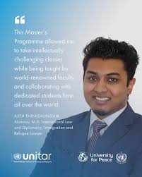 🎓 Alumni Spotlight Through our joint programmes with @universityforpeace,  professionals gain the knowledge and skills to navigate complex global  issues, engage in meaningful diplomacy, and lead with impact