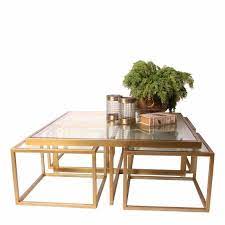 cuba vierkante salontafel goud set 5 vierkante salontafels salontafel tafels